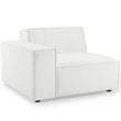Modway Restore 2-Piece Modern Fabric Upholstered Sectional Sofa in White