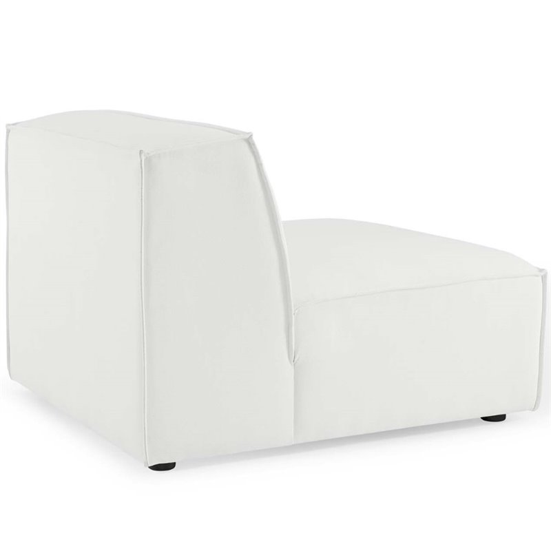 Modway Restore 3-Piece Modern Fabric Upholstered Sectional Sofa in White