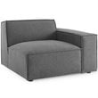 Modway Restore 4-Piece Modern Polyester Fabric Sectional Sofa in Charcoal