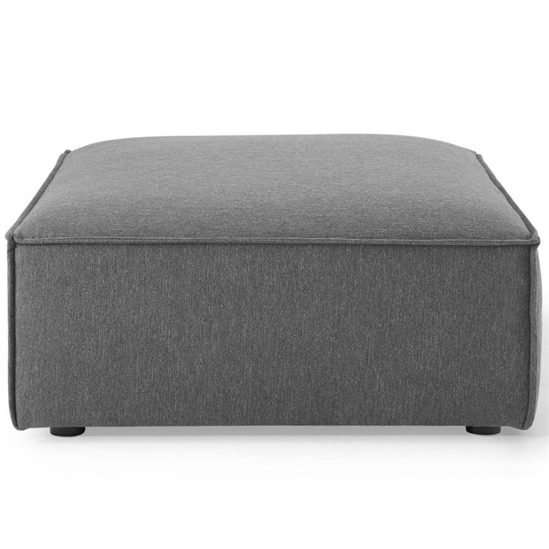 Modway Restore 4-Piece Modern Polyester Fabric Sectional Sofa in Charcoal