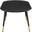 Modway Vigor Oval Wood and Metal Coffee Table in Black & Gold