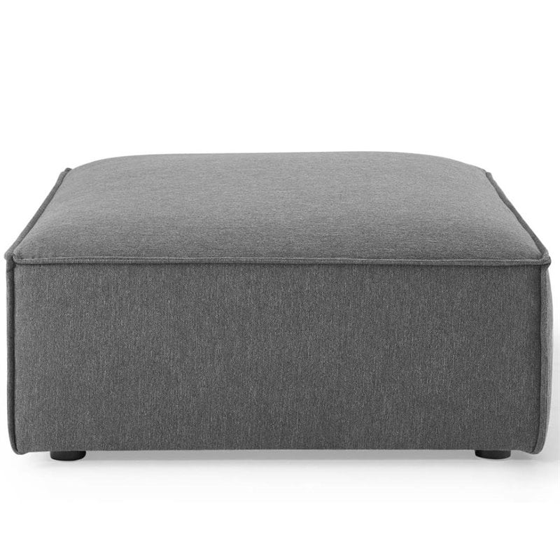 Modway Restore 5-Piece Modern Polyester Fabric Sectional Sofa in Charcoal