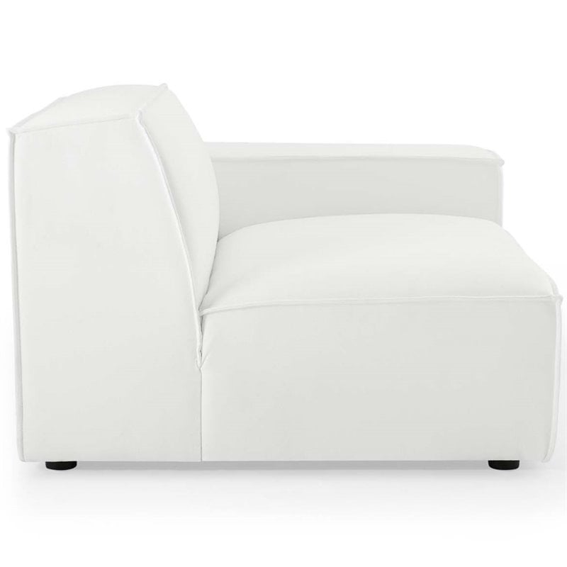 Modway Restore 5-Piece Modern Polyester Fabric Sectional Sofa in White