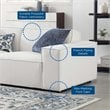 Modway Restore 5-Piece Modern Polyester Fabric Sectional Sofa in White