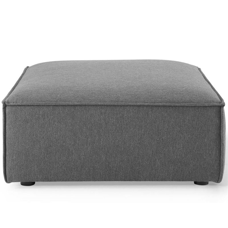 Modway Restore 6-Piece Modern Polyester Fabric Sectional Sofa in Charcoal