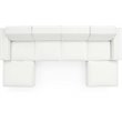 Modway Restore 6-Piece Modern Polyester Fabric Sectional Sofa in White