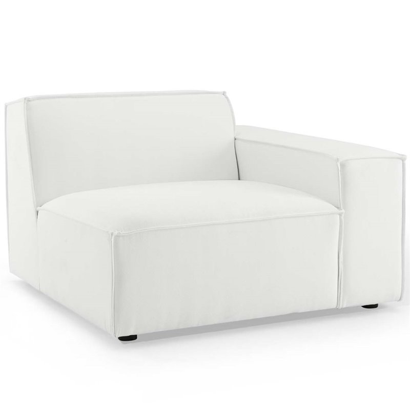 Modway Restore 6-Piece Modern Polyester Fabric Sectional Sofa in White