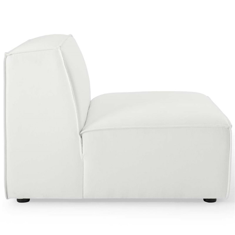 Modway Restore 6-Piece Modern Polyester Fabric Sectional Sofa in White