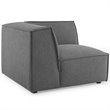 Modway Restore 6-Piece Modern Fabric Upholstered Sectional Sofa in Charcoal