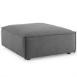 Modway Restore 6-Piece Modern Fabric Upholstered Sectional Sofa in Charcoal