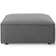 Modway Restore 6-Piece Modern Fabric Upholstered Sectional Sofa in Charcoal