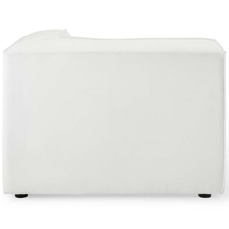 Modway Restore 6-Piece Modern Fabric Upholstered Sectional Sofa in White