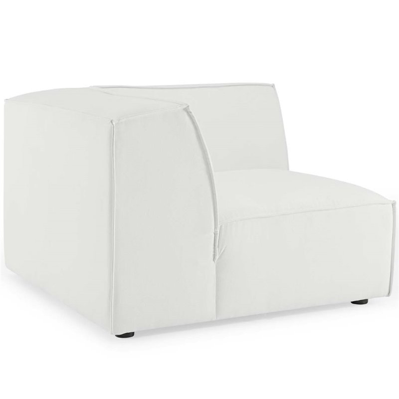 Modway Restore 6-Piece Modern Fabric Sectional Sofa in White