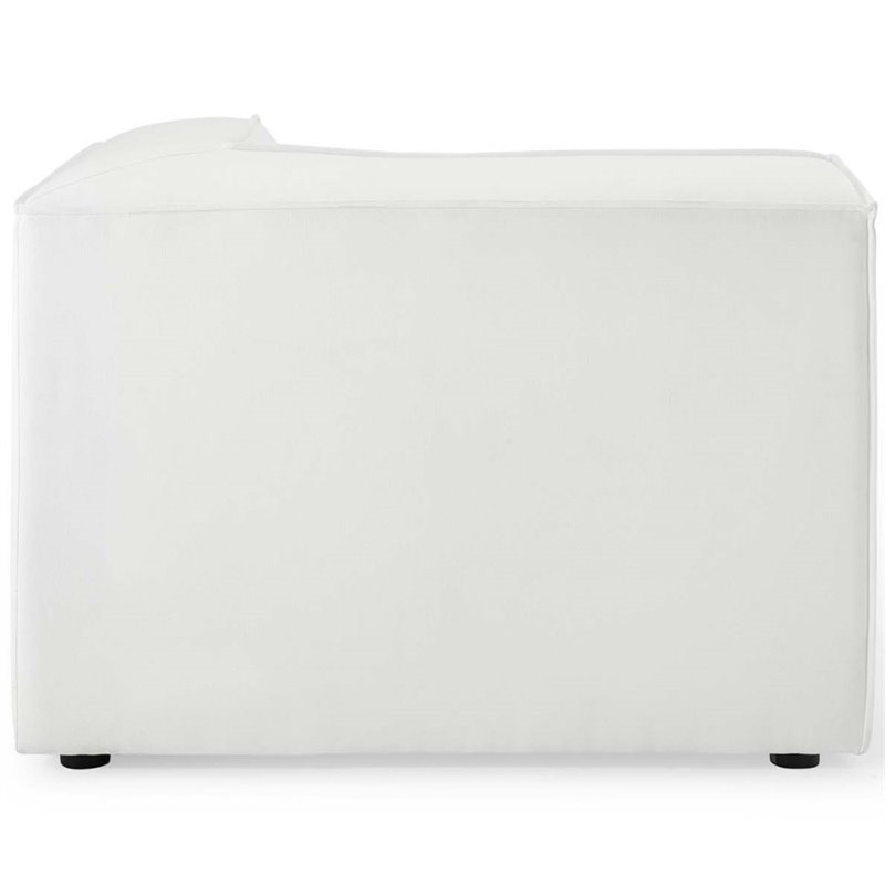 Modway Restore 6-Piece Modern Fabric Sectional Sofa in White