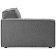Modway Restore 7-Piece Modern Fabric Upholstered Sectional Sofa in Charcoal