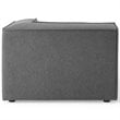 Modway Restore 7-Piece Modern Fabric Upholstered Sectional Sofa in Charcoal