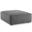Modway Restore 7-Piece Modern Fabric Upholstered Sectional Sofa in Charcoal