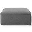 Modway Restore 7-Piece Modern Fabric Upholstered Sectional Sofa in Charcoal