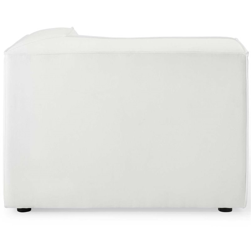 Modway Restore 7-Piece Modern Fabric Upholstered Sectional Sofa in White