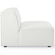Modway Restore 7-Piece Modern Fabric Upholstered Sectional Sofa in White