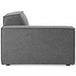 Modway Restore 8-Piece Modern Fabric Upholstered Sectional Sofa in Charcoal