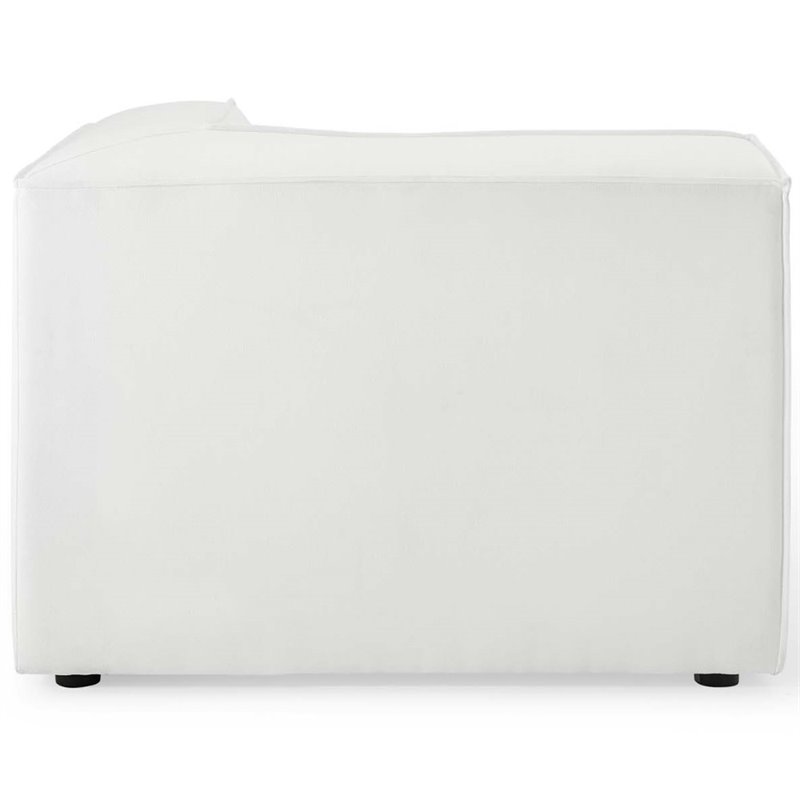 Modway Restore 8-Piece Modern Fabric Upholstered Sectional Sofa in White