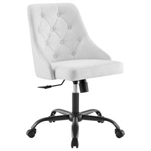 modway distinct fabric tufted office swivel chair