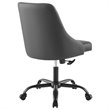 Modway Distinct Faux Leather Tufted Office Swivel Chair in Black and Gray