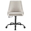 Modway Designate Fabric Upholstered Office Swivel Chair in Black and Beige