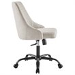 Modway Designate Fabric Upholstered Office Swivel Chair in Black and Beige