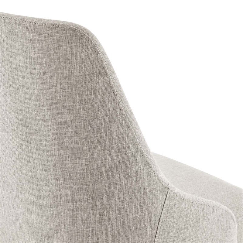 Modway Designate Fabric Upholstered Office Swivel Chair in Black and Beige