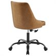 Modway Designate Faux Leather Upholstered Office Swivel Chair in Black and Tan