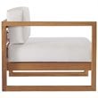 Modway Upland 4-Piece Teak Wood Patio Furniture Set in Natural and White