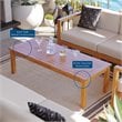 Modway Upland 4-Piece Teak Wood Patio Furniture Set in Natural and White