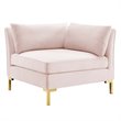 Modway Ardent Performance Velvet Upholstered Loveseat in Pink