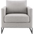 Modway Posse Upholstered Fabric Upholstered Accent Chair in Black and Camel