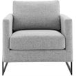 Modway Posse Upholstered Fabric Upholstered Accent Chair in Black and Light Gray