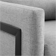 Modway Posse Upholstered Fabric Upholstered Accent Chair in Black and Light Gray
