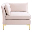 Modway Ardent 3-Seater Performance Velvet Sofa in Pink & Gold