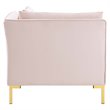 Modway Ardent 3-Seater Performance Velvet Sofa in Pink & Gold