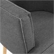 Anders Upholstered Fabric Accent Chair Set of 2 in Gray