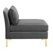 Modway Ardent 7-Piece Performance Velvet Modular Sectional Sofa in Gray