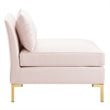 Modway Ardent 8-Piece Performance Velvet Modular Sectional Sofa in Pink