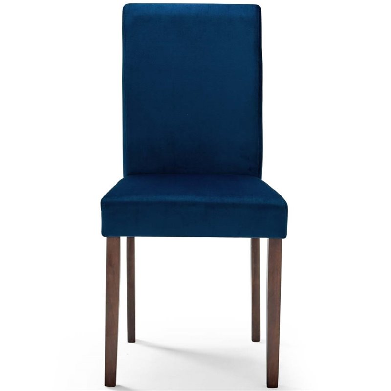 Prosper 5 Piece Upholstered Velvet Dining Set in Cappuccino Navy