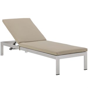 modway shore rattan reclining patio chaise lounge