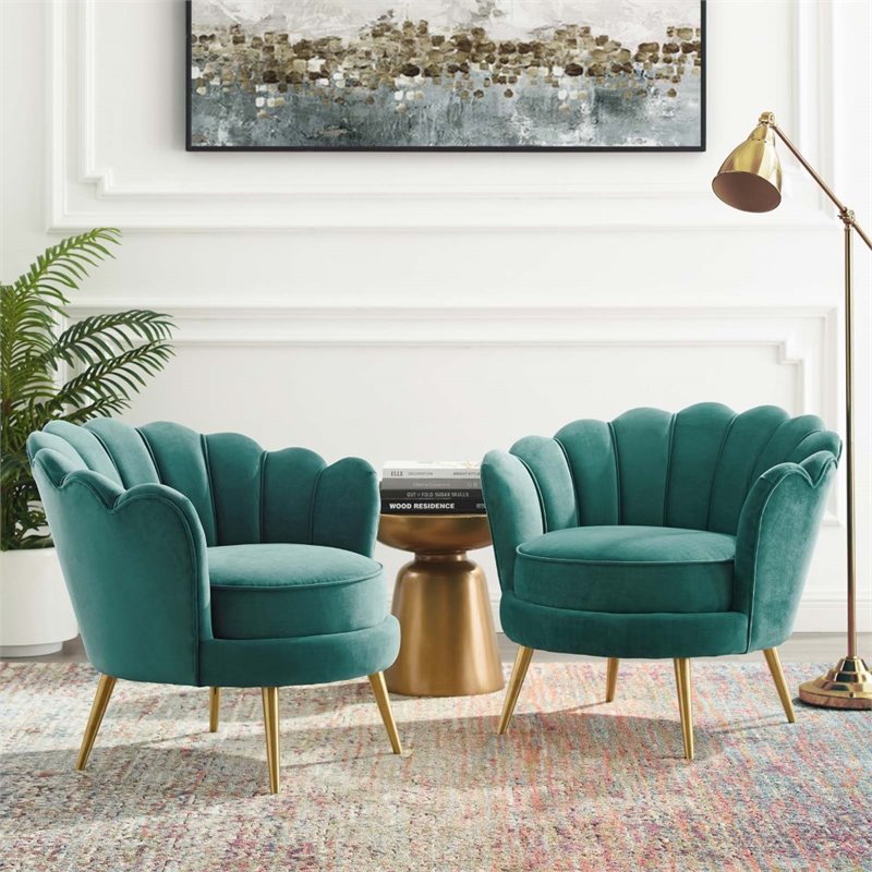 teal accent chairs with arms