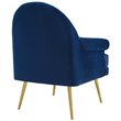 Modway Revive Performance Velvet Upholstered Arm Chair in Navy (Set of 2)