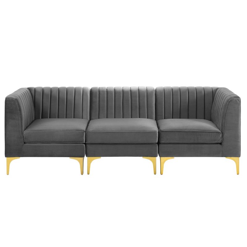 Gray Modway Triumph Sofa