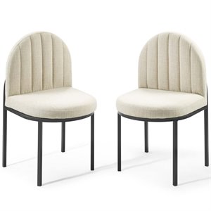 modway isla fabric tufted dining side chair (set of 2)