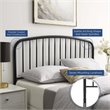 Modway Nova Modern Farmhouse Twin Metal Spindle Headboard in Black